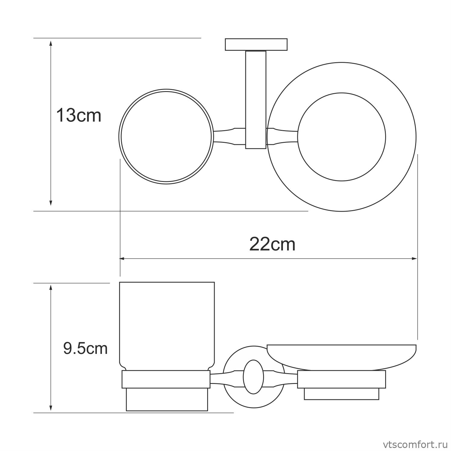 Фото WasserKraft Rhein K-6226 Держатель стакана и мыльницы Изображение WasserKraft Rhein K-6226 Держатель стакана и мыльницы