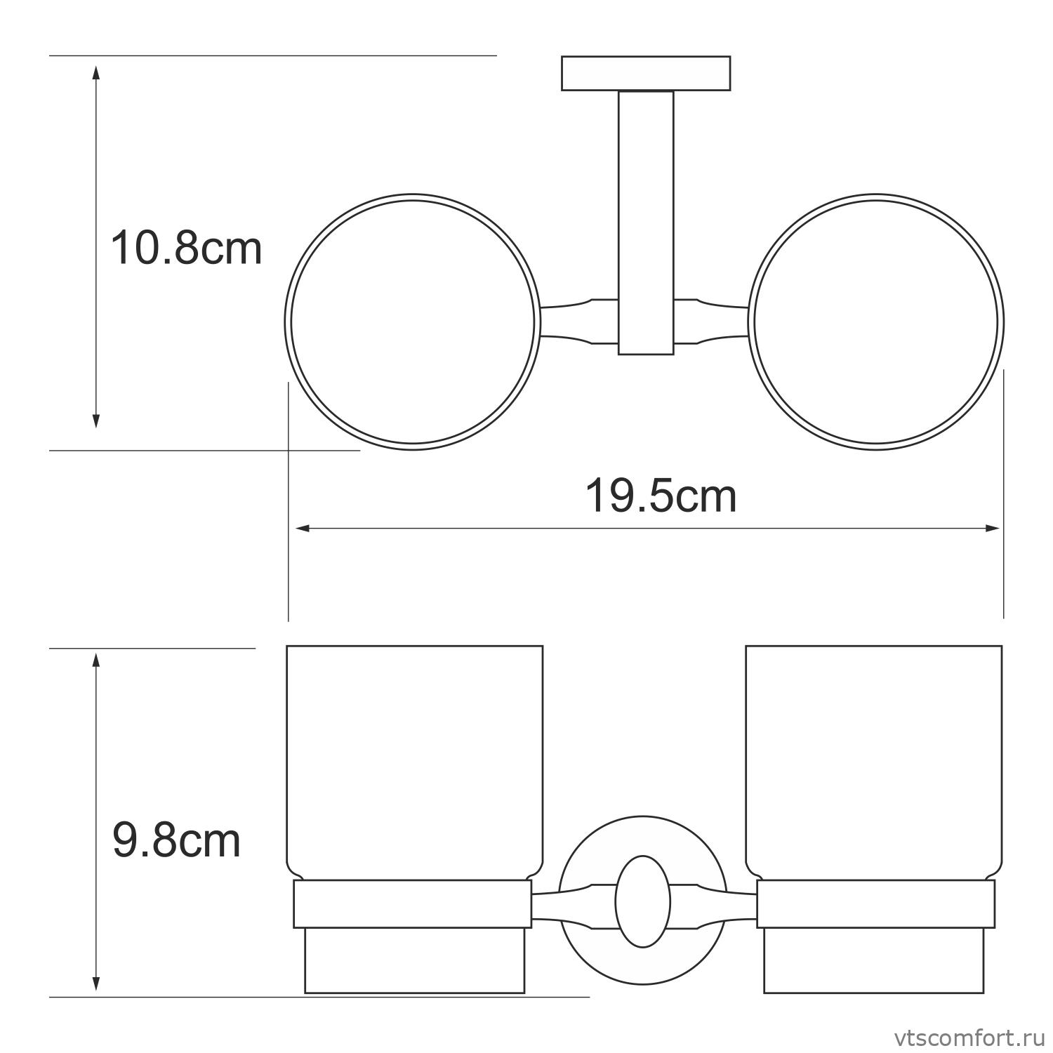 Фото WasserKraft Rhein K-6228D Подстаканник двойной Изображение WasserKraft Rhein K-6228D Подстаканник двойной