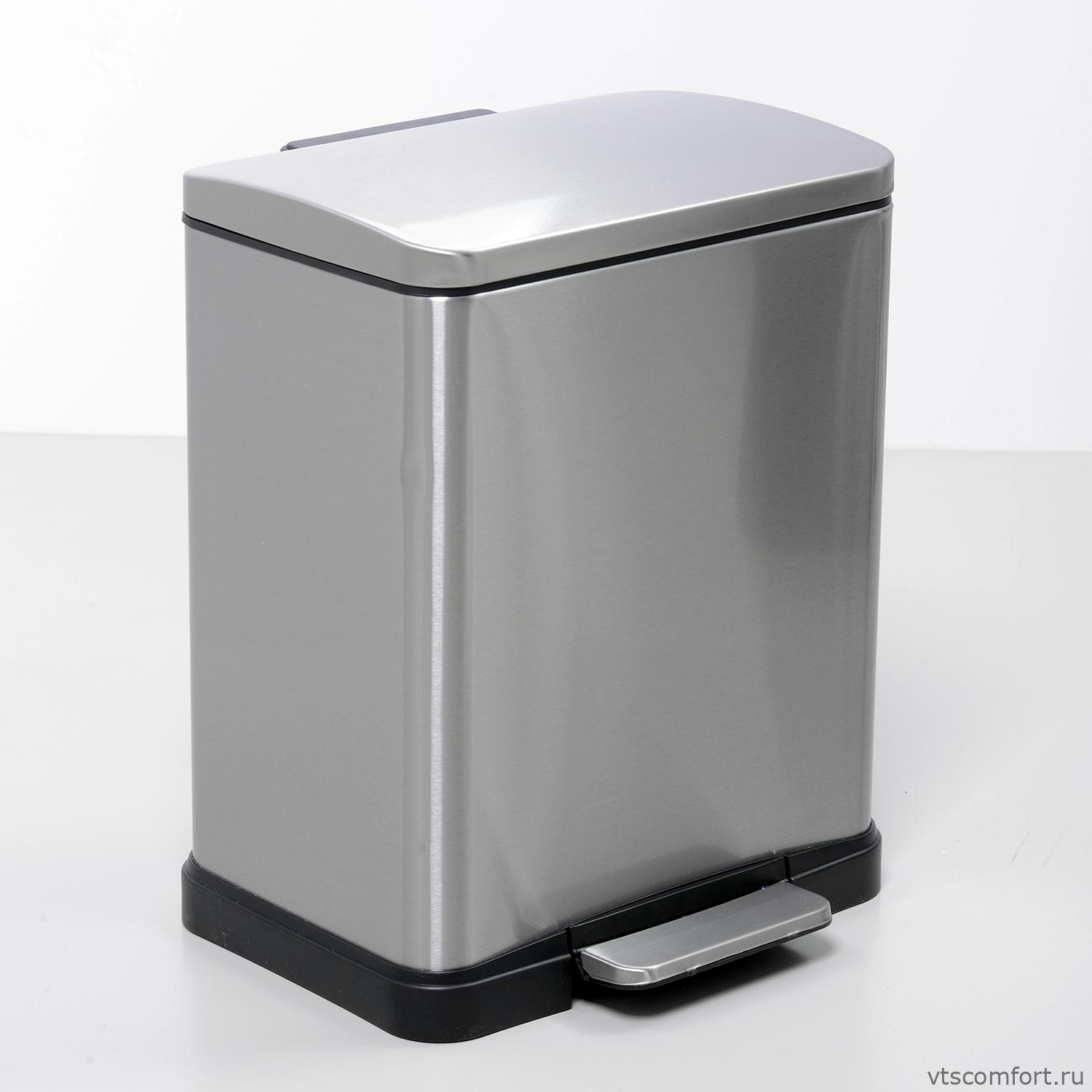 Фото WasserKraft K-622 Ведро для мусора с педалью 12 литров матовое Изображение WasserKraft K-622 Ведро для мусора с педалью 12 литров матовое