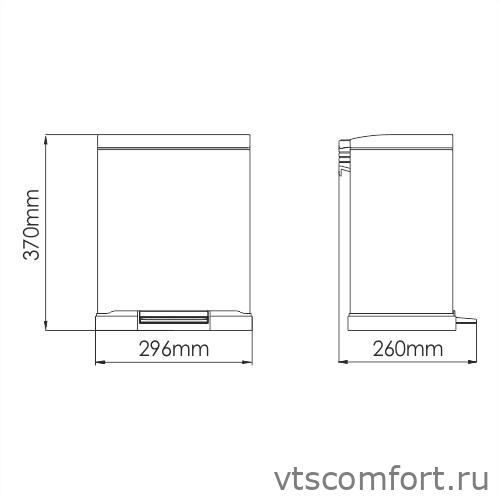 Фото WasserKraft K-622 Ведро для мусора с педалью 12 литров матовое Изображение WasserKraft K-622 Ведро для мусора с педалью 12 литров матовое
