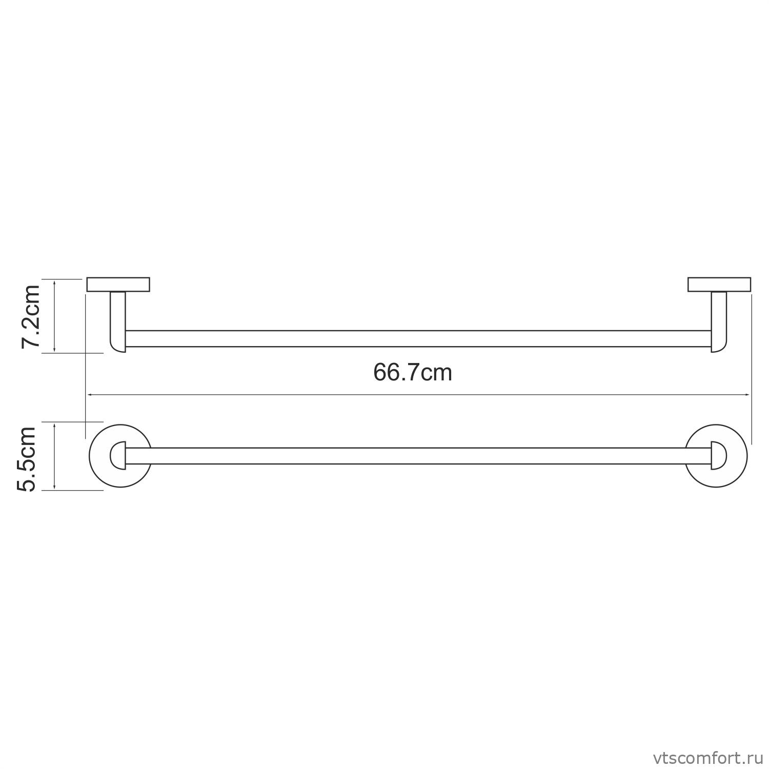 Фото WasserKraft Rhein K-6230 Держатель полотенец одинарный Изображение WasserKraft Rhein K-6230 Держатель полотенец одинарный