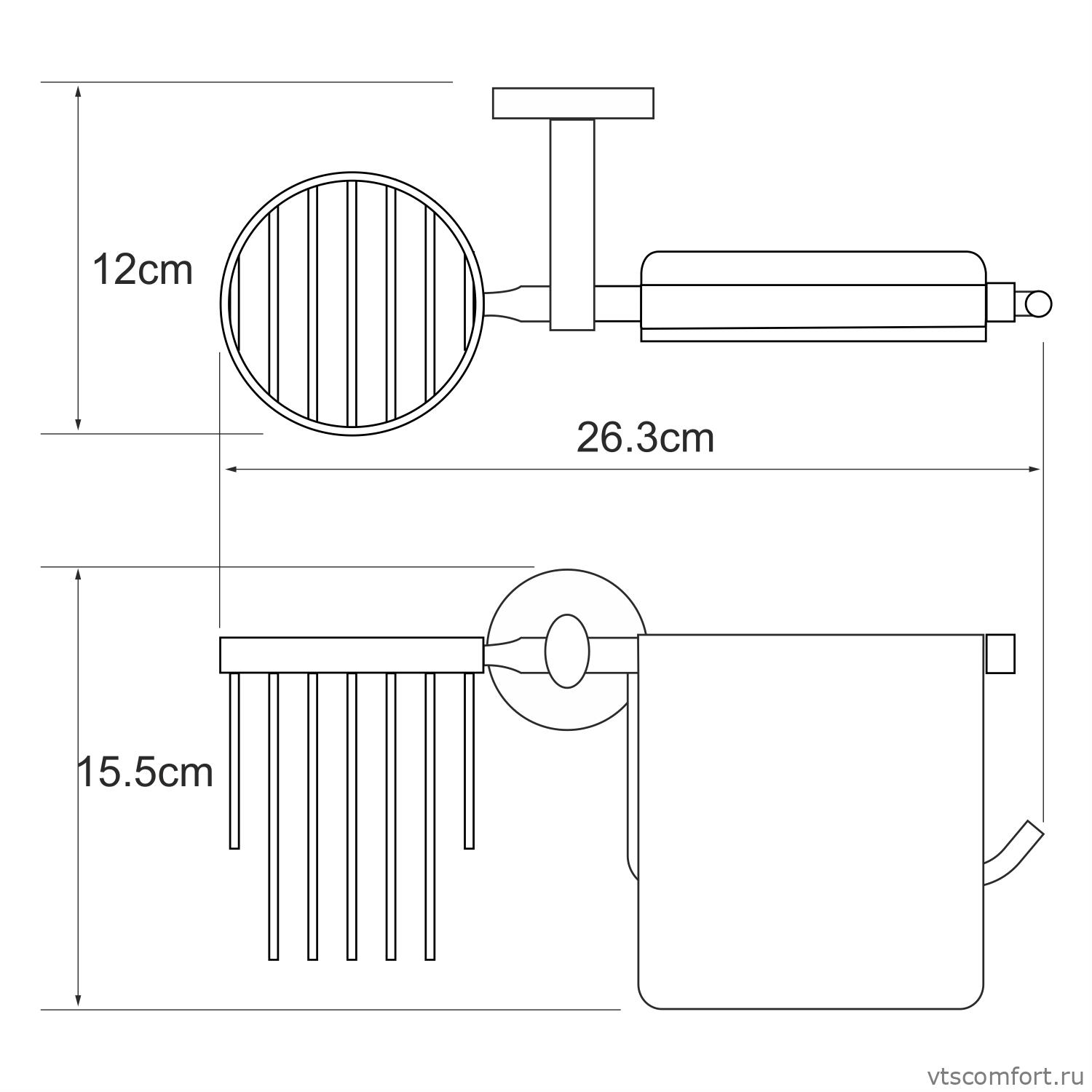 Фото WasserKraft Rhein K-6259 Держатель туалетной бумаги и освежителя Изображение WasserKraft Rhein K-6259 Держатель туалетной бумаги и освежителя