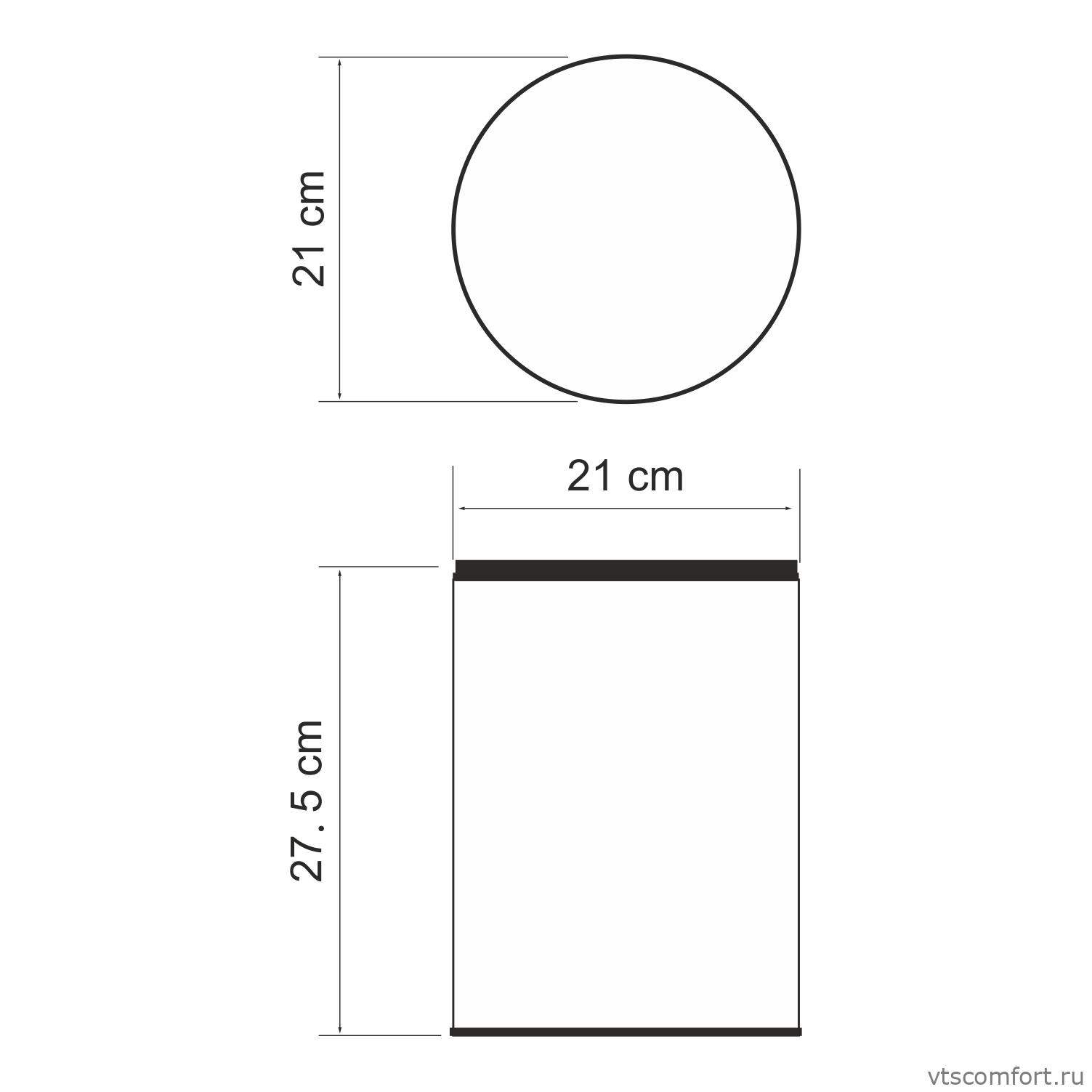 Фото WasserKraft K-625 Ведро для мусора без крышки 5 литров глянец Изображение WasserKraft K-625 Ведро для мусора без крышки 5 литров глянец