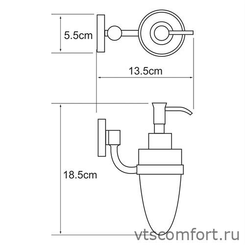 Фото WasserKraft Rhein K-6299 Дозатор для жидкого мыла Изображение WasserKraft Rhein K-6299 Дозатор для жидкого мыла
