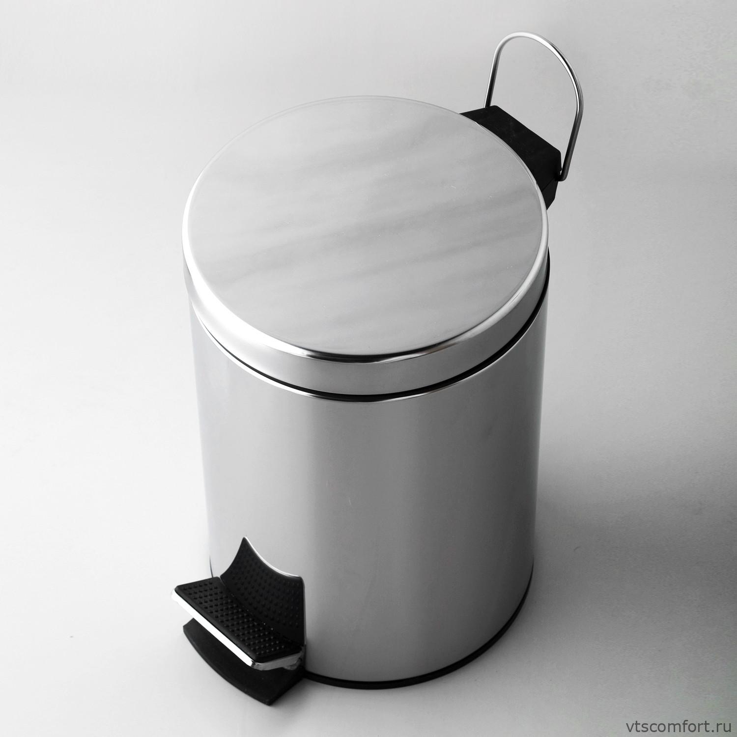 Фото WasserKraft K-635 Ведро для мусора с педалью 5 литров глянец Изображение WasserKraft K-635 Ведро для мусора с педалью 5 литров глянец