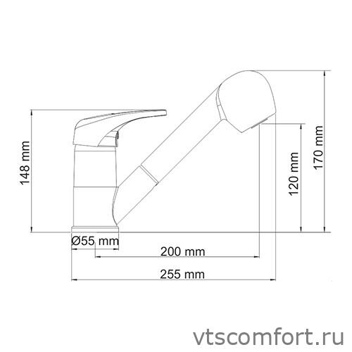 Фото WasserKraft Oder 6365 Смеситель для кухни с выдвижной лейкой Изображение WasserKraft Oder 6365 Смеситель для кухни с выдвижной лейкой