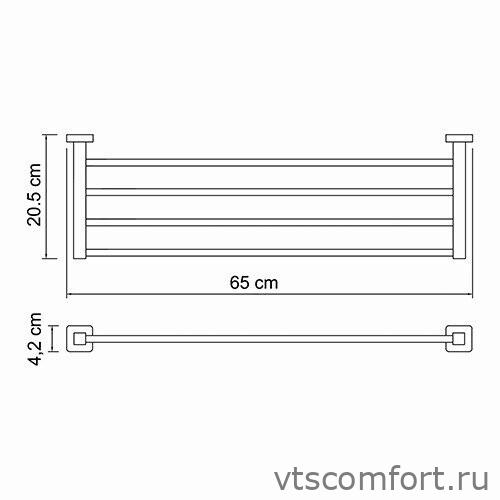 Фото WasserKraft Lippe K-6511 Полка для полотенец Изображение WasserKraft Lippe K-6511 Полка для полотенец