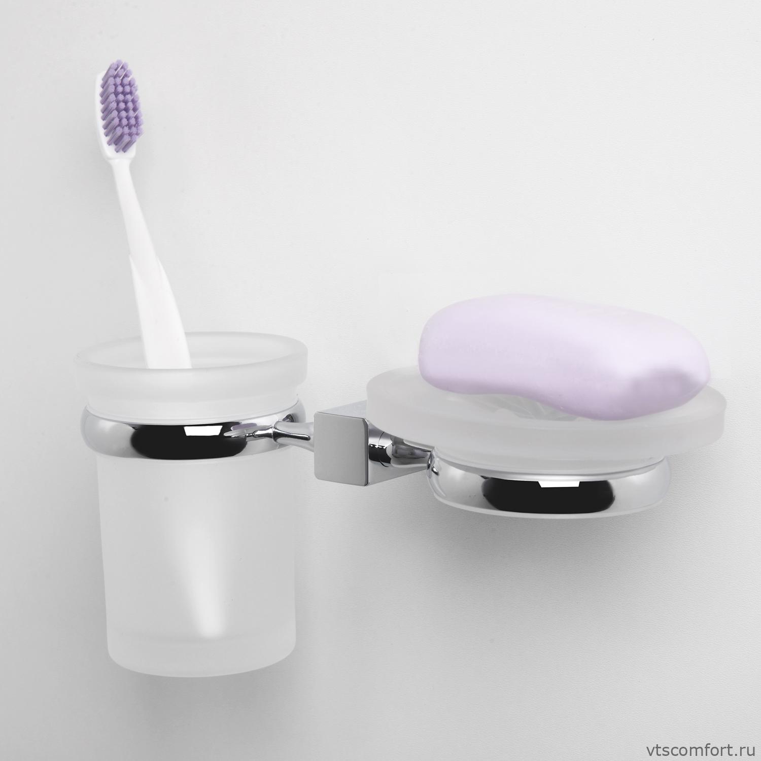 Фото WasserKraft Lippe K-6526 Держатель стакана и мыльницы Изображение WasserKraft Lippe K-6526 Держатель стакана и мыльницы