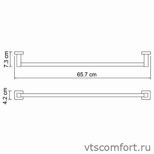 Фото WasserKraft Lippe K-6530 Держатель полотенец одинарный Изображение WasserKraft Lippe K-6530 Держатель полотенец одинарный