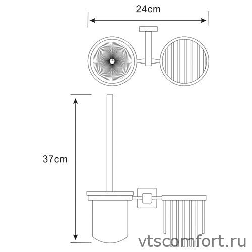Фото WasserKraft Lippe K-6535 Держатель освежителя и щетки для унитаза Изображение WasserKraft Lippe K-6535 Держатель освежителя и щетки для унитаза