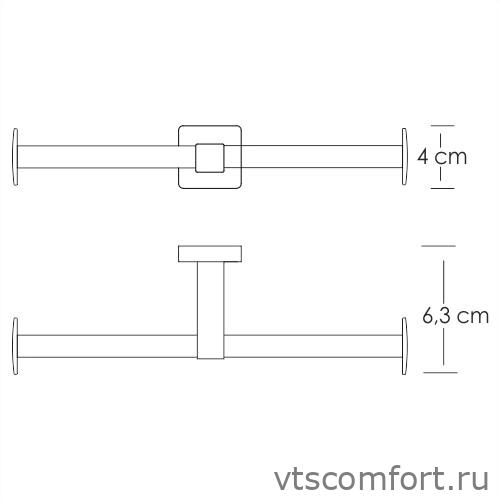 Фото WasserKraft Lippe K-6596D Держатель туалетной бумаги двойной Изображение WasserKraft Lippe K-6596D Держатель туалетной бумаги двойной