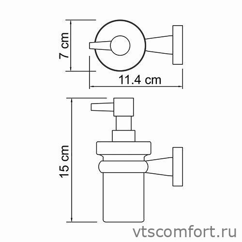Фото WasserKraft Lippe K-6599 Дозатор для жидкого мыла Изображение WasserKraft Lippe K-6599 Дозатор для жидкого мыла