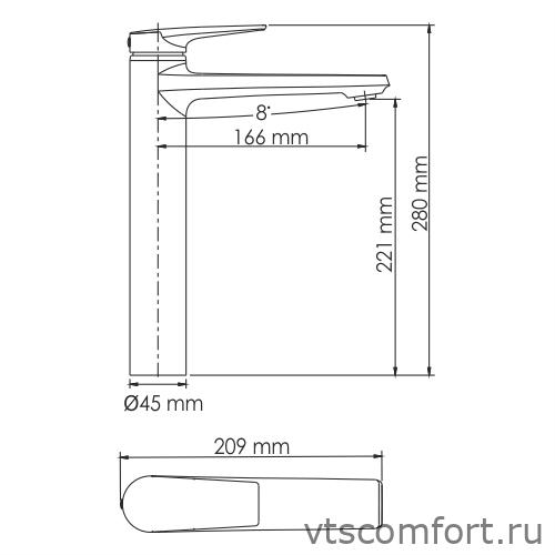 Фото WasserKraft Wiese 8403H Смеситель для умывальника Изображение WasserKraft Wiese 8403H Смеситель для умывальника