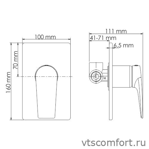 Фото WasserKraft Wiese 8451 Смеситель для душа Изображение WasserKraft Wiese 8451 Смеситель для душа