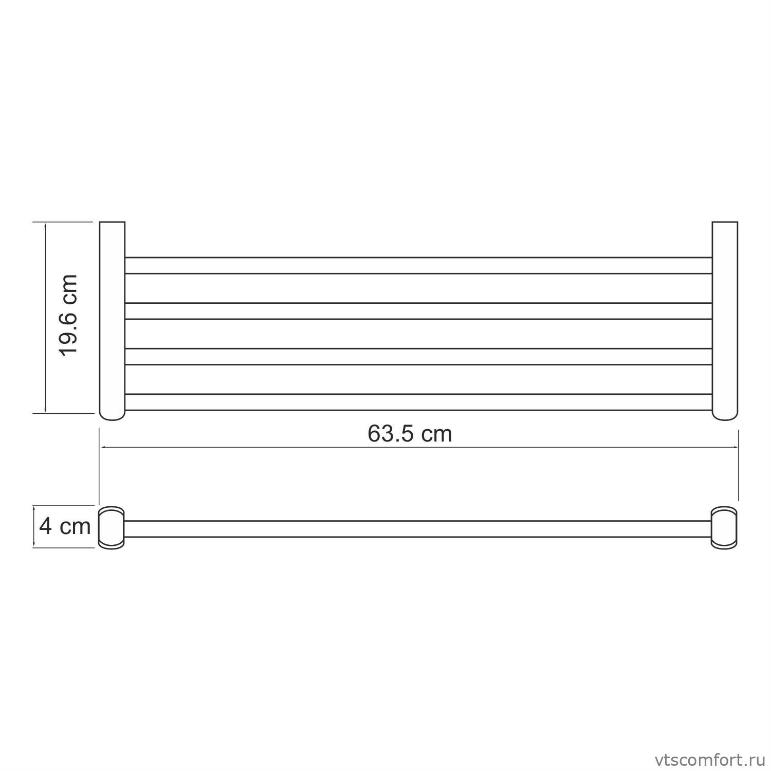 Фото WasserKraft Berkel K-6811 Полка для полотенец Изображение WasserKraft Berkel K-6811 Полка для полотенец