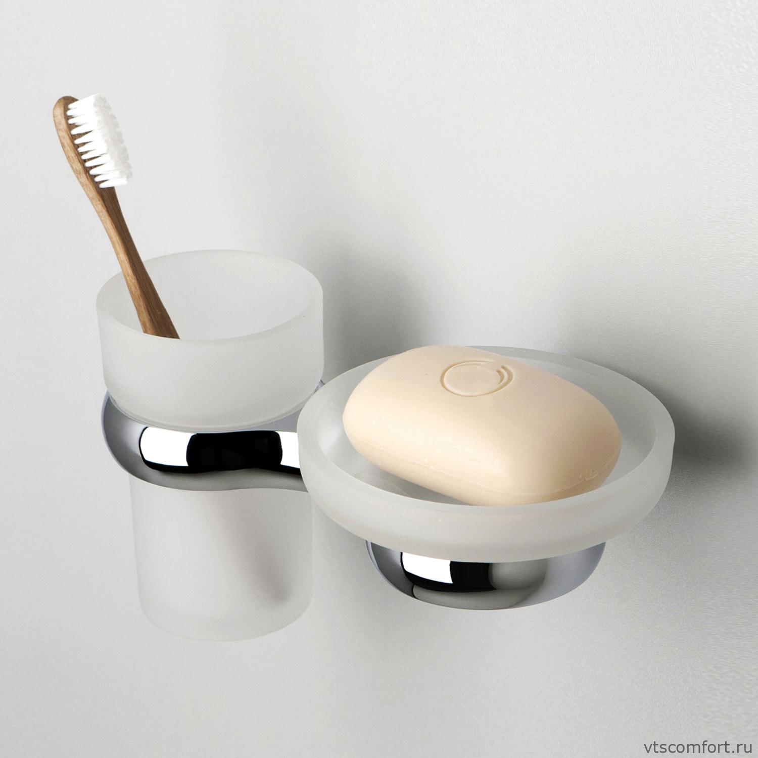 Фото WasserKraft Berkel K-6826 Держатель стакана и мыльницы Изображение WasserKraft Berkel K-6826 Держатель стакана и мыльницы