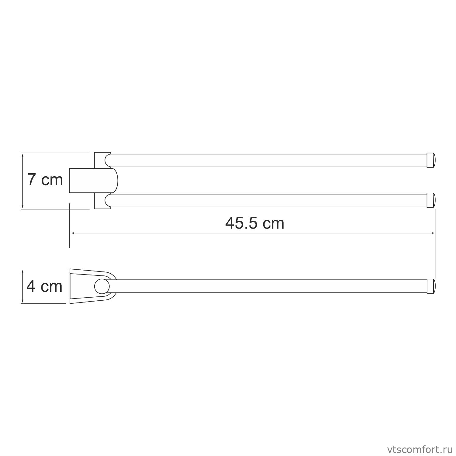 Фото WasserKraft Berkel K-6831 Держатель полотенец двойной Изображение WasserKraft Berkel K-6831 Держатель полотенец двойной
