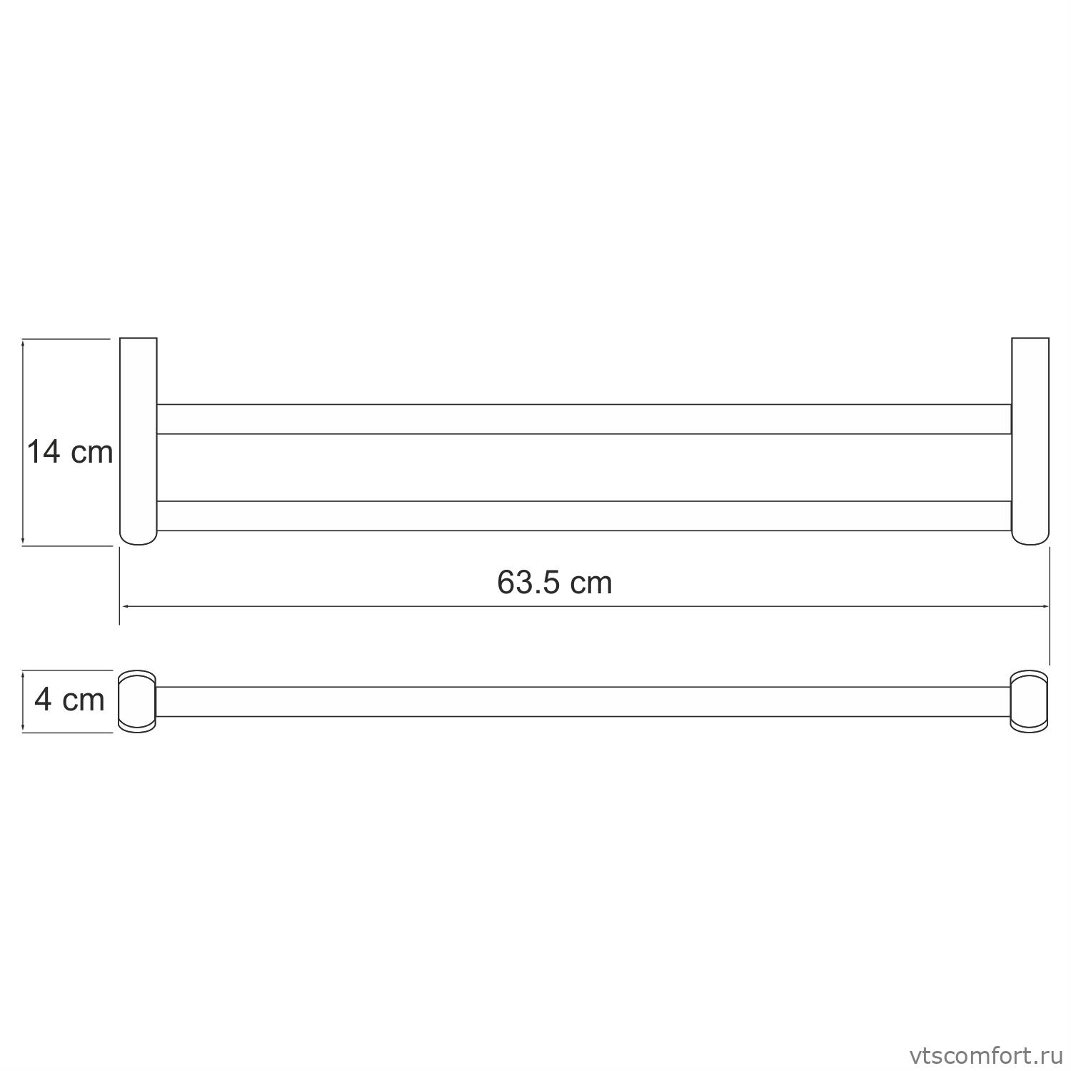 Фото WasserKraft Berkel K-6840 Держатель полотенец двойной Изображение WasserKraft Berkel K-6840 Держатель полотенец двойной