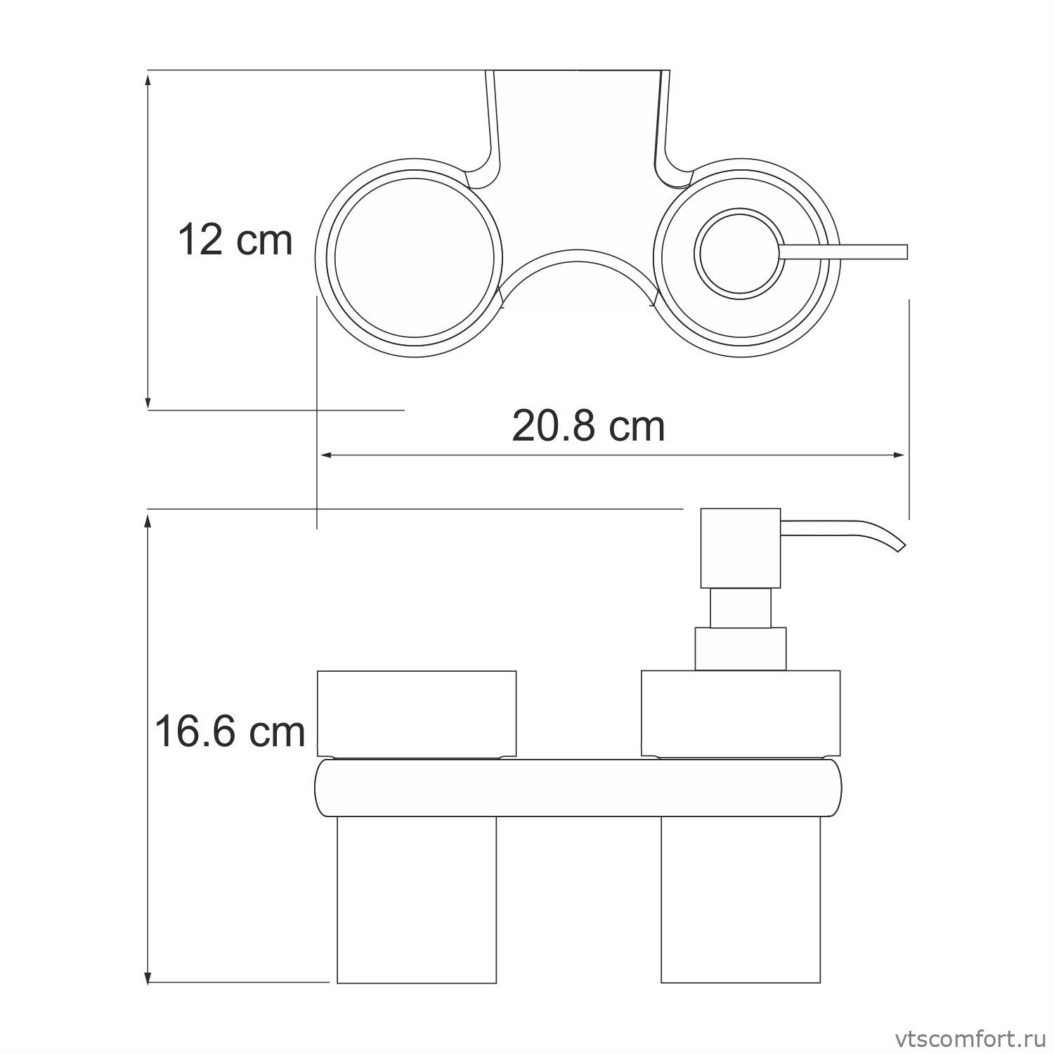 Фото WasserKraft Berkel K-6889 Держатель стакана и дозатора Изображение WasserKraft Berkel K-6889 Держатель стакана и дозатора