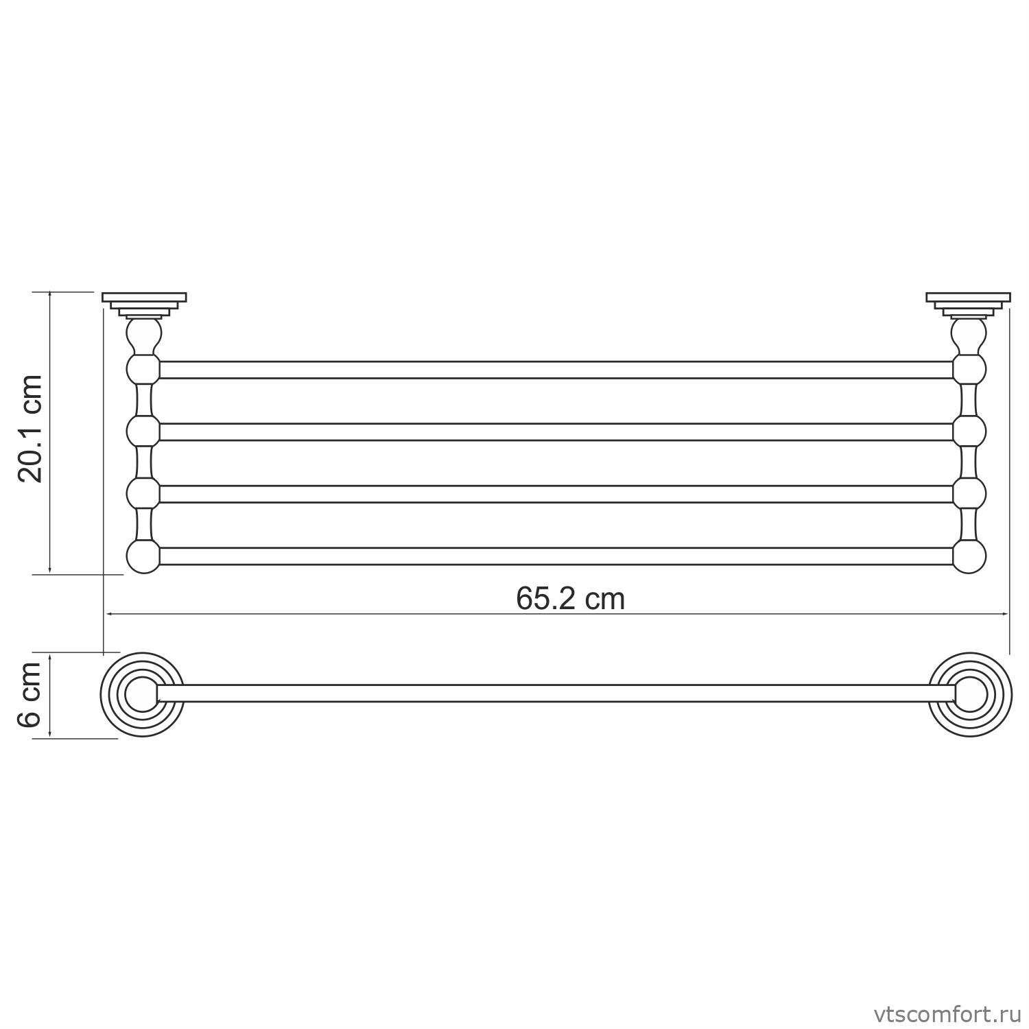 Фото WasserKraft Ammer K-7011 Полка для полотенец Изображение WasserKraft Ammer K-7011 Полка для полотенец