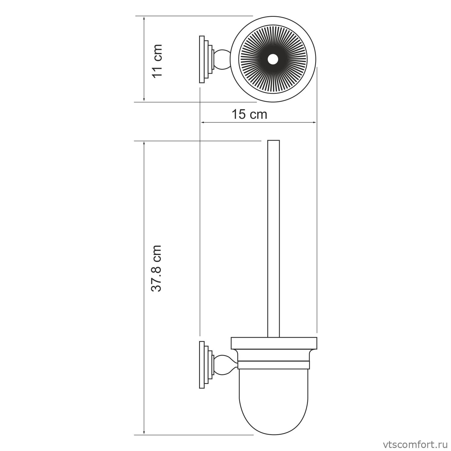 Фото WasserKraft Ammer K-7027 Щетка для унитаза подвесная Изображение WasserKraft Ammer K-7027 Щетка для унитаза подвесная