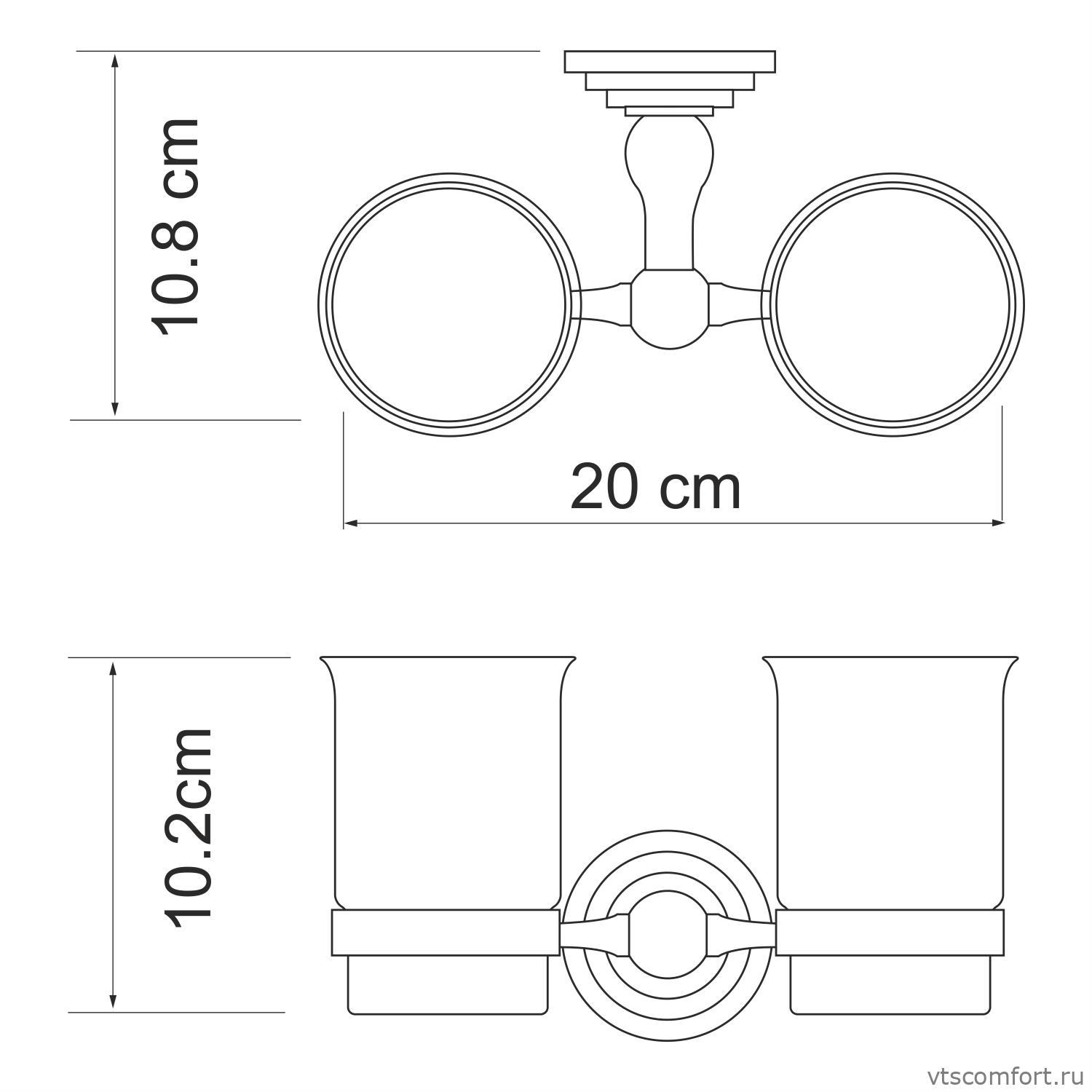 Фото WasserKraft Ammer K-7028D Подстаканник двойной Изображение WasserKraft Ammer K-7028D Подстаканник двойной