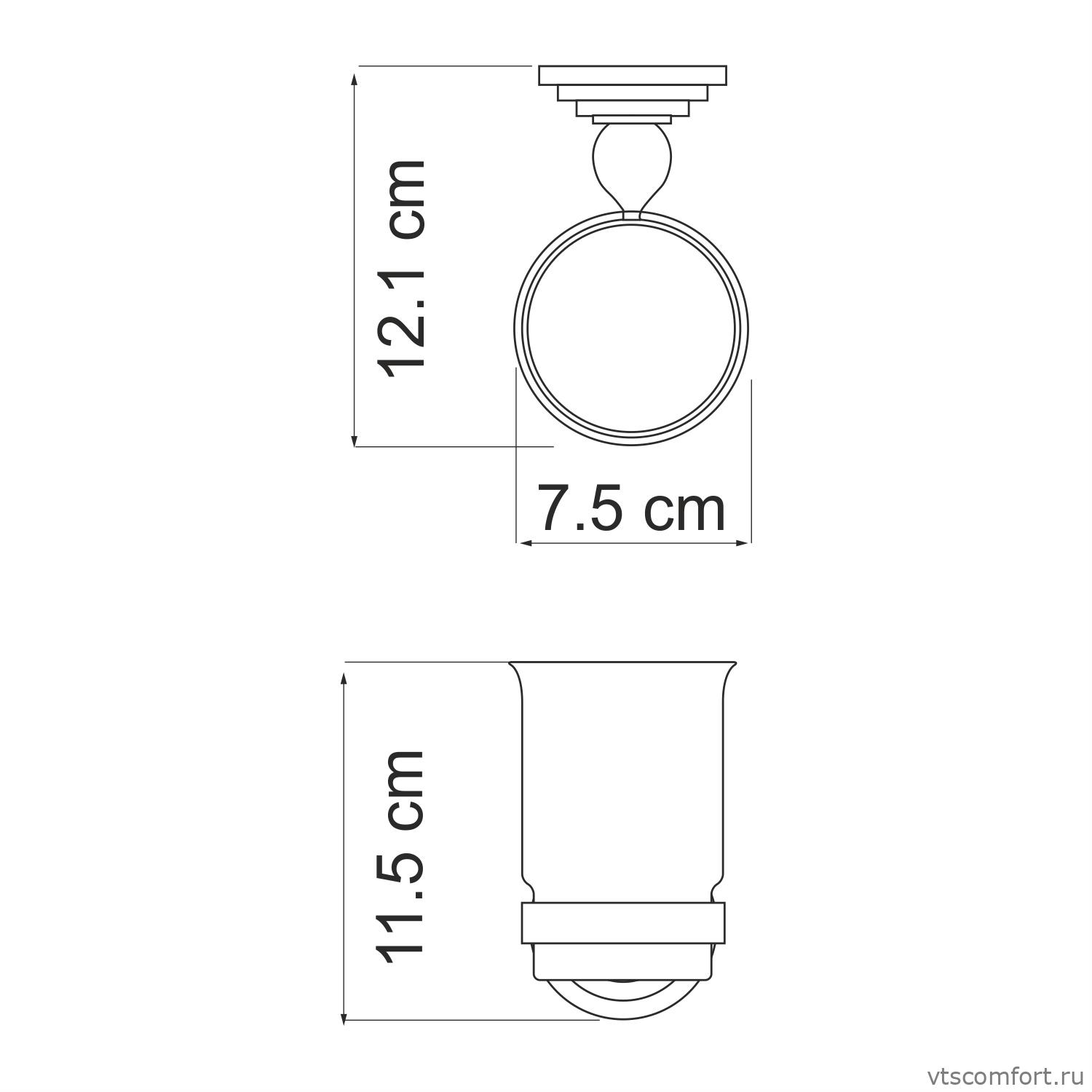 Фото WasserKraft Ammer K-7028 Подстаканник одинарный Изображение WasserKraft Ammer K-7028 Подстаканник одинарный