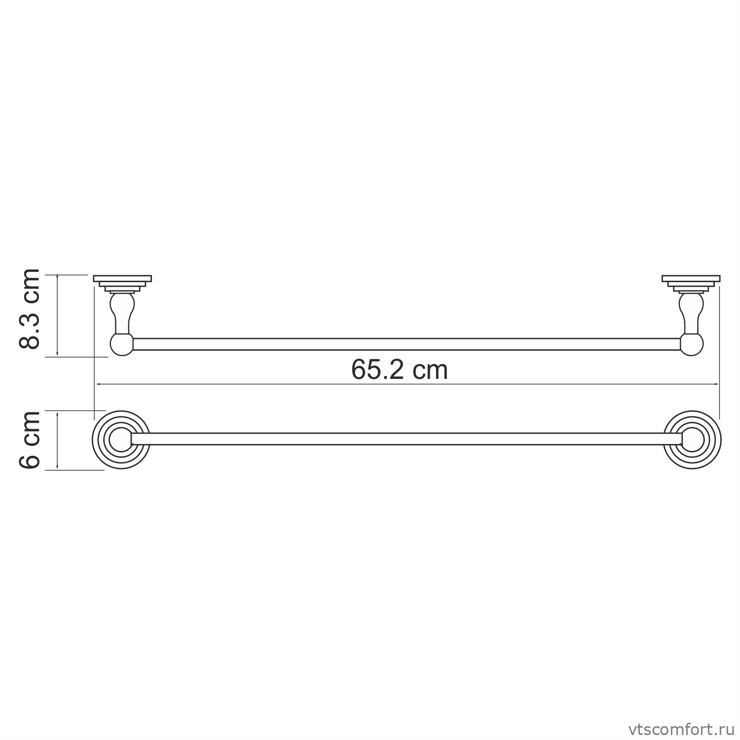 Фото WasserKraft Ammer K-7030 Держатель полотенец одинарный Изображение WasserKraft Ammer K-7030 Держатель полотенец одинарный