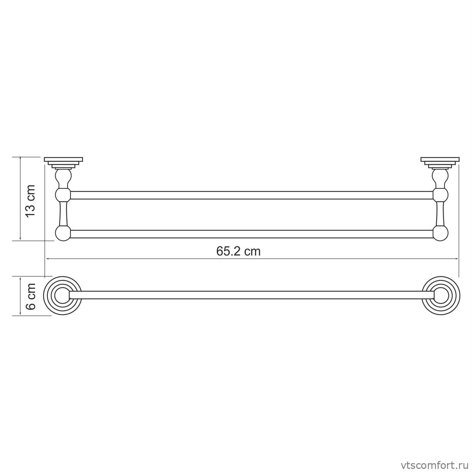 Фото WasserKraft Ammer K-7040 Держатель полотенец двойной Изображение WasserKraft Ammer K-7040 Держатель полотенец двойной