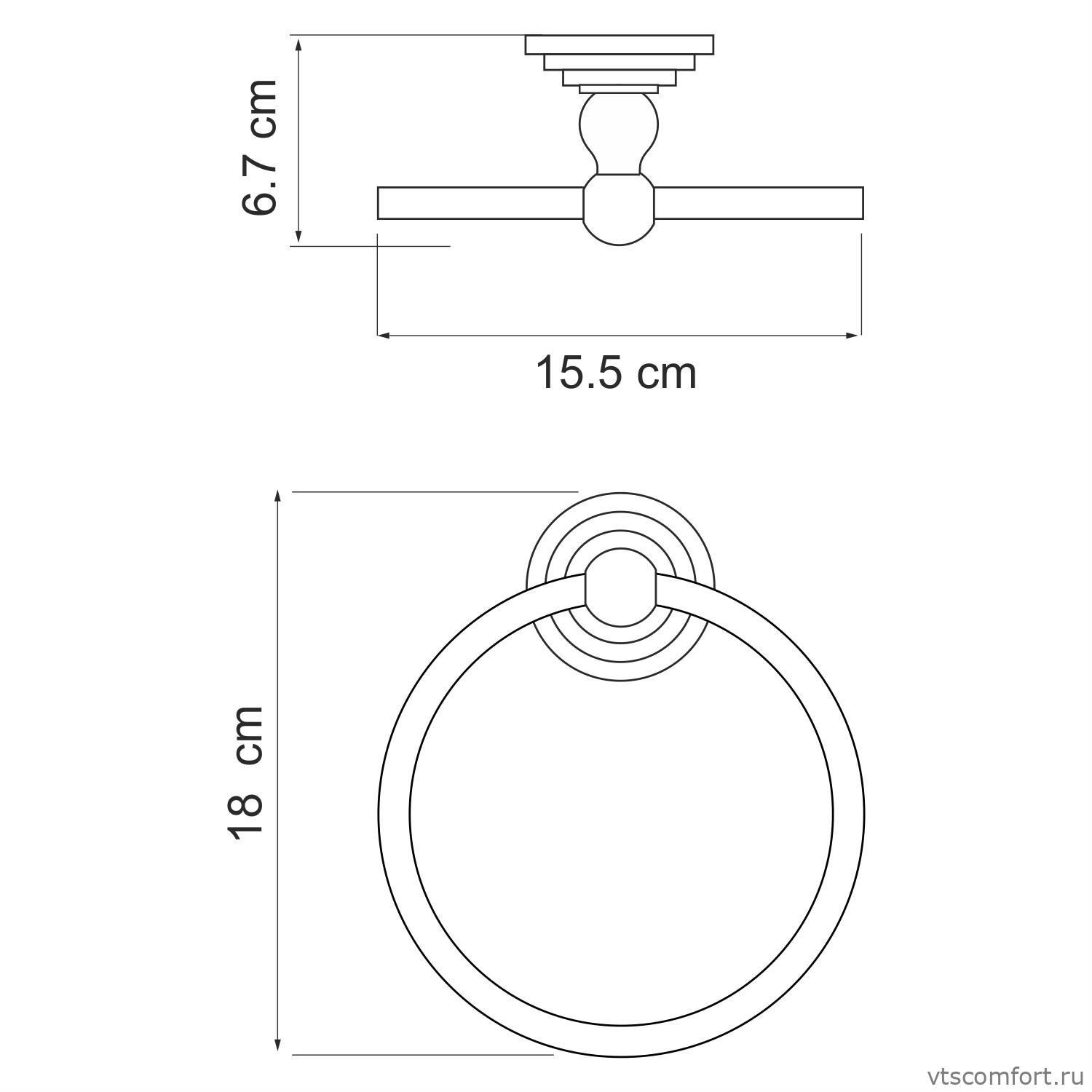 Фото WasserKraft Ammer K-7060 Держатель полотенец Изображение WasserKraft Ammer K-7060 Держатель полотенец