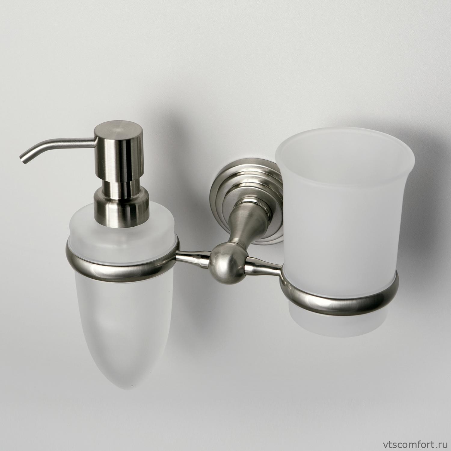 Фото WasserKraft Ammer K-7089 Держатель стакана и дозатора Изображение WasserKraft Ammer K-7089 Держатель стакана и дозатора