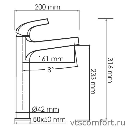 Фото WasserKraft Sauer 7103H Смеситель для умывальника Изображение WasserKraft Sauer 7103H Смеситель для умывальника