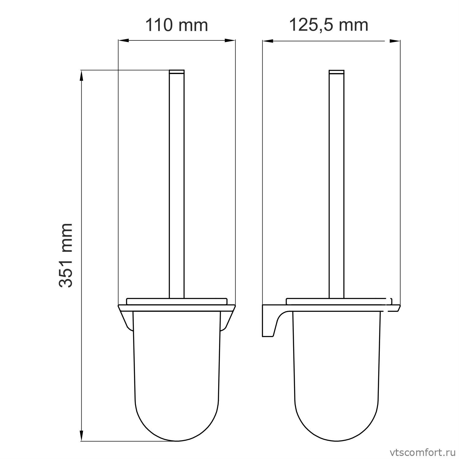 Фото WasserKraft Elbe K-7227 Щетка для унитаза подвесная Изображение WasserKraft Elbe K-7227 Щетка для унитаза подвесная