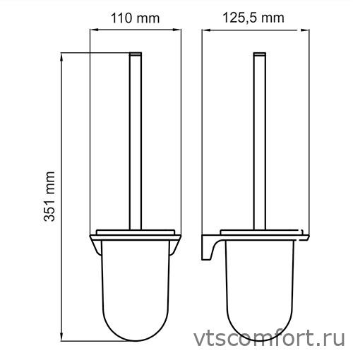 Фото WasserKraft Wiese K-8927 Щетка для унитаза подвесная Изображение WasserKraft Wiese K-8927 Щетка для унитаза подвесная