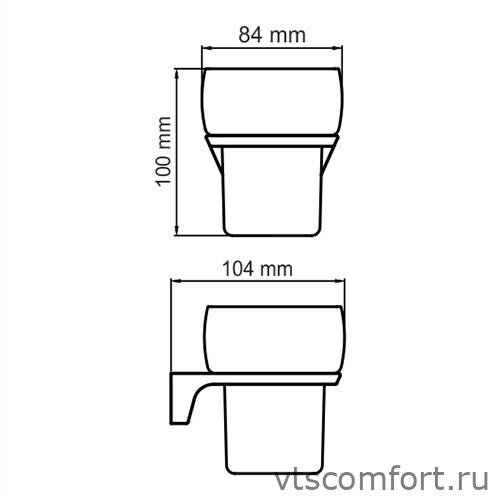Фото WasserKraft Glan K-5128 Подстаканник одинарный Изображение WasserKraft Glan K-5128 Подстаканник одинарный