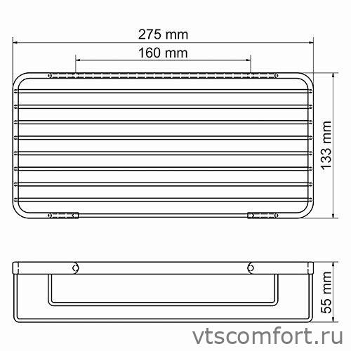 Фото WasserKraft K-722 Полка металлическая Изображение WasserKraft K-722 Полка металлическая