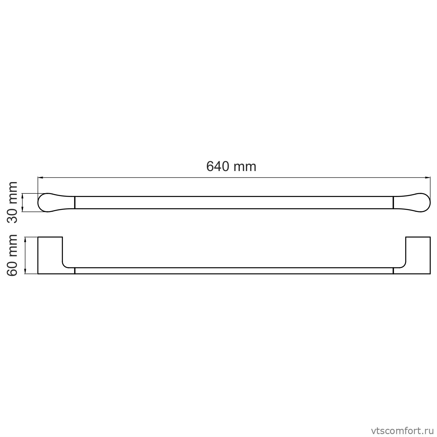 Фото WasserKraft Elbe K-7230 Держатель полотенец одинарный Изображение WasserKraft Elbe K-7230 Держатель полотенец одинарный