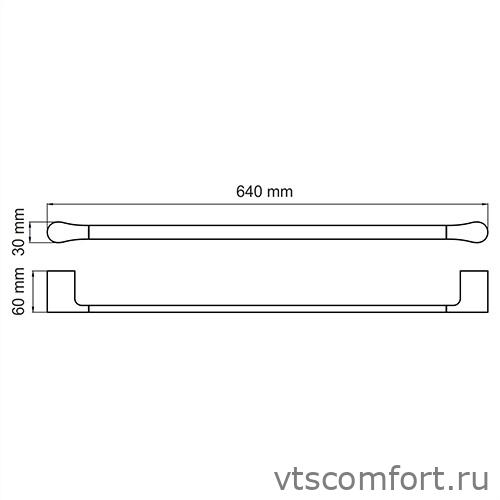 Фото WasserKraft Glan K-5130 Держатель полотенец одинарный Изображение WasserKraft Glan K-5130 Держатель полотенец одинарный