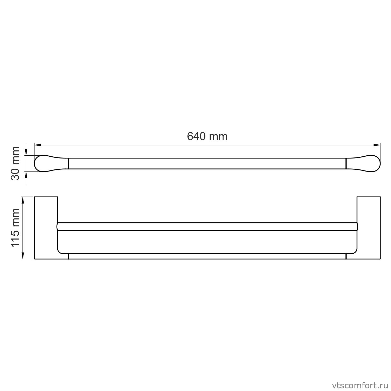 Фото WasserKraft Elbe K-7240 Держатель полотенец двойной Изображение WasserKraft Elbe K-7240 Держатель полотенец двойной