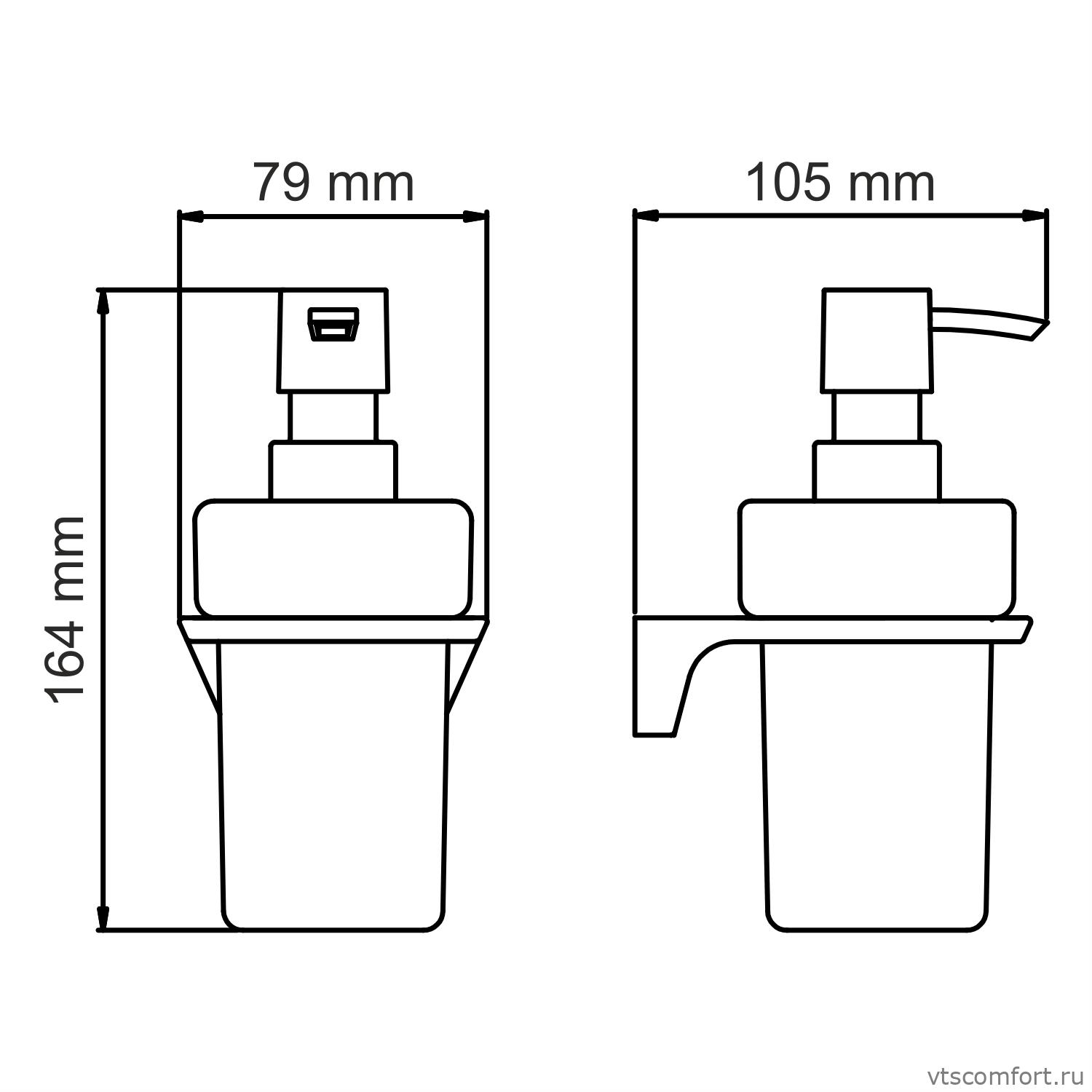 Фото WasserKraft Elbe K-7299 Дозатор для жидкого мыла Изображение WasserKraft Elbe K-7299 Дозатор для жидкого мыла