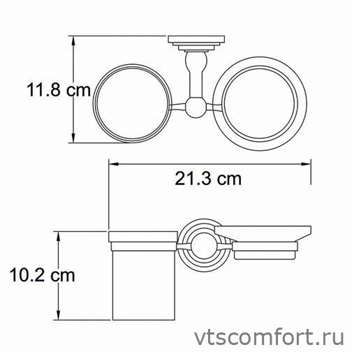Фото WasserKraft Isar K-7326 Держатель стакана и мыльницы Изображение WasserKraft Isar K-7326 Держатель стакана и мыльницы