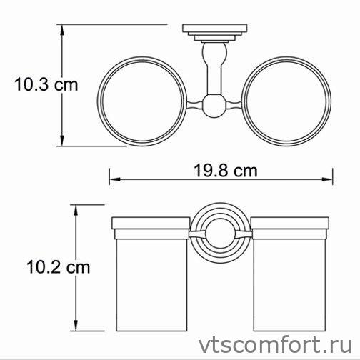 Фото WasserKraft Isar K-7328D Подстаканник двойной Изображение WasserKraft Isar K-7328D Подстаканник двойной