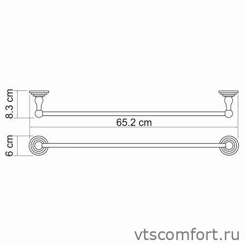 Фото WasserKraft Isar K-7330 Держатель полотенец одинарный Изображение WasserKraft Isar K-7330 Держатель полотенец одинарный