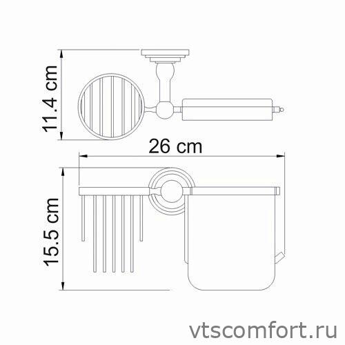 Фото WasserKraft Isar K-7359 Держатель туалетной бумаги и освежителя Изображение WasserKraft Isar K-7359 Держатель туалетной бумаги и освежителя