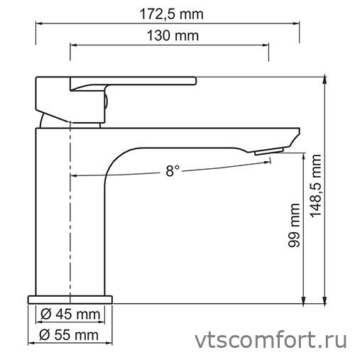 Фото WasserKraft Mindel 8503 Смеситель для умывальника Изображение WasserKraft Mindel 8503 Смеситель для умывальника
