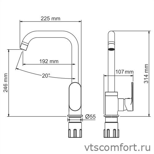Фото WasserKraft Mindel 8507 Смеситель для кухни Изображение WasserKraft Mindel 8507 Смеситель для кухни