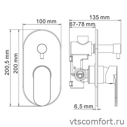 Фото WasserKraft Elbe 7441 Смеситель для ванны и душа Изображение WasserKraft Elbe 7441 Смеситель для ванны и душа