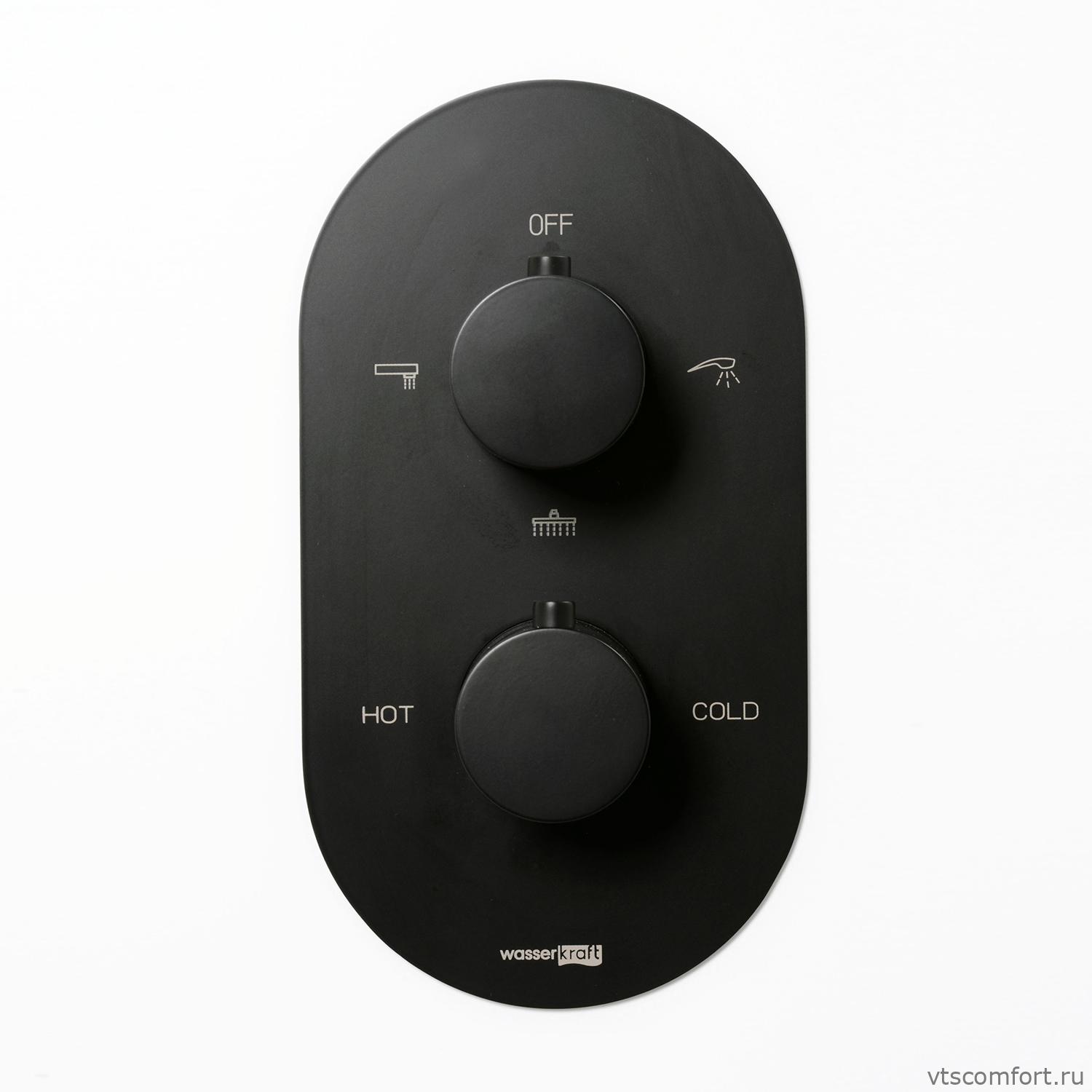 Фото WasserKraft Elbe 7444 Смеситель для ванны и душа с термостатом Изображение WasserKraft Elbe 7444 Смеситель для ванны и душа с термостатом