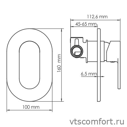 Фото WasserKraft Elbe 7451 Смеситель для душа Изображение WasserKraft Elbe 7451 Смеситель для душа