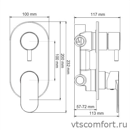 Фото WasserKraft Mindel 8571 Смеситель для ванны и душа Изображение WasserKraft Mindel 8571 Смеситель для ванны и душа